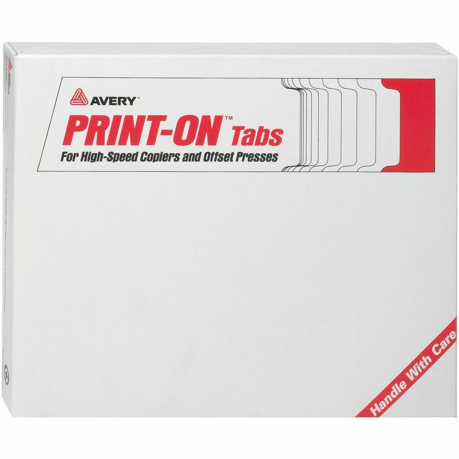 Avery® High-Speed Copier Print-On Tabs - 150 x Divider(s) - Print-on Tab(s) - 5 - 5 Tab(s)/Set - 8.5" Divider Width x 11" Divider Length - White Paper Divider - White Paper Tab(s) - 150 / Box