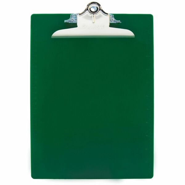 Saunders Recycled Plastic Clipboards - 1" Clip Capacity - 8 1/2" x 11" - Plastic - Green - 1 Each