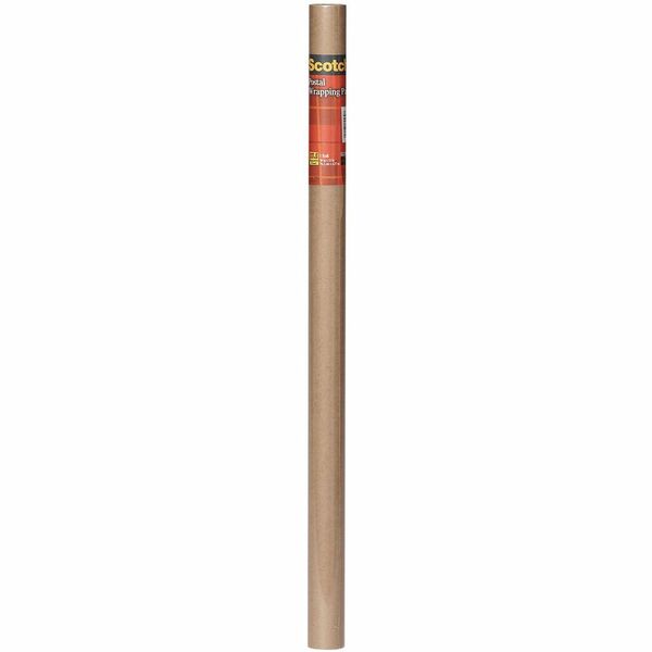Scotch Postal Wrapping Paper - 30" Width x 15 ft Length - 60 lb Basis Weight - Kraft - Brown - 1 / Roll