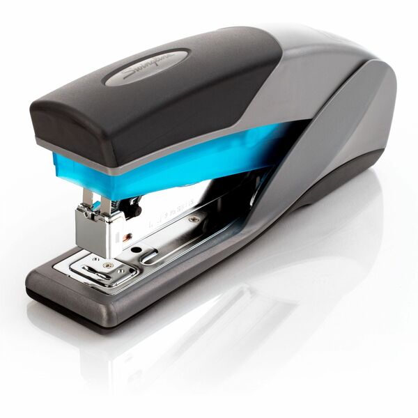 Swingline Optima 25 Reduced Effort Stapler - 25 of 20lb Paper Sheets Capacity - 210 Staple Capacity - Full Strip - 1/4" Staple Size - 1 Each - Blue, Gray - Plastic, Metal