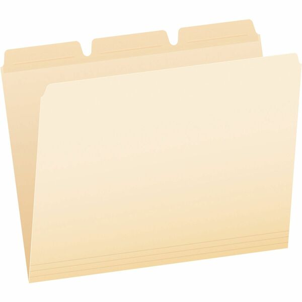 Pendaflex Ready-Tab 1/3 Tab Cut Letter Recycled Top Tab File Folder - 8 1/2" x 11" - Top Tab Location - Assorted Position Tab Position - Manila - 10% Recycled - 50 / Pack