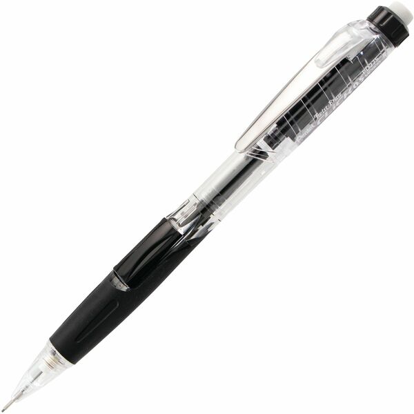 Pentel .5mm Twist Erase Click Mechanical Pencil - #2 Lead - 0.5 mm Lead Diameter - Refillable - Transparent, Black Barrel - 1 Each