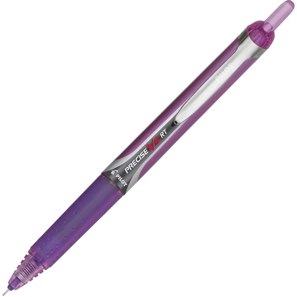 Pilot Precise V5 RT Extra-Fine Premium Retractable Rolling Ball Pens - Extra Fine Pen Point - 0.5 mm Pen Point Size - Needle Pen Point Style - Refillable - Retractable - Blue - Blue Barrel - 2 / Pack