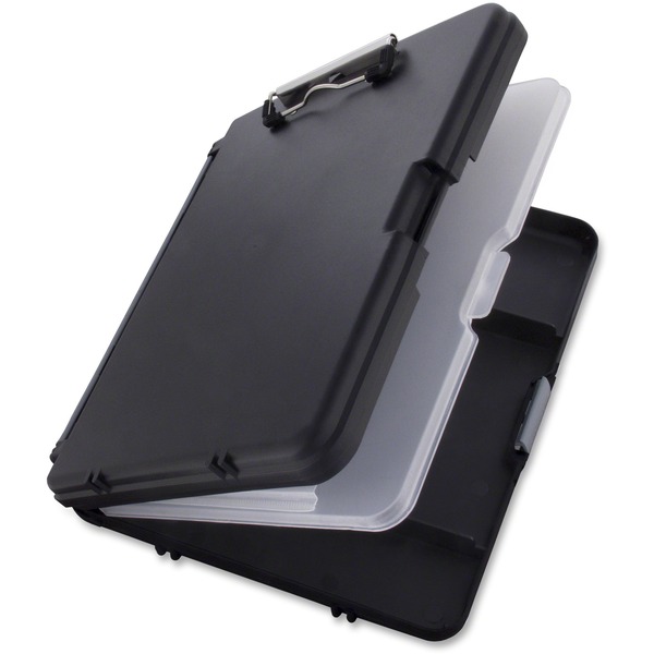 Saunders WorkMate II Poly Storage Clipboard - 11" - Polypropylene - Black - 1 Each