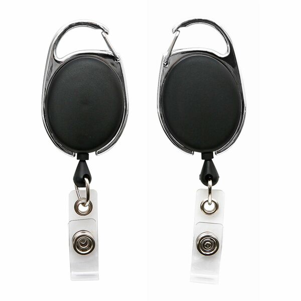 SICURIX Quick Clip ID Card Reel - 1 Each - Black