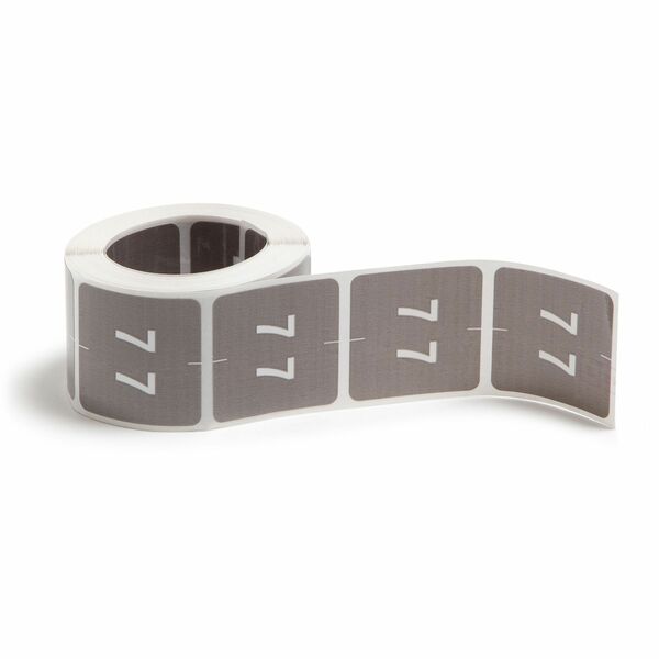 Smead DCC Color-Coded Numeric Labels - "Number" - 1 1/2" Width x 1 1/2" Length - Gray - 250 / Roll