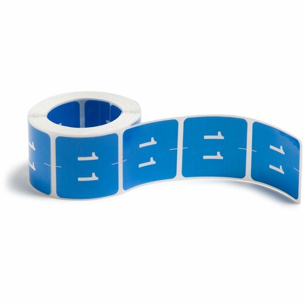 Smead DCC Color-Coded Numeric Labels - "Number" - 1 1/2" Width x 1 1/2" Length - Light Blue - 250 / Roll