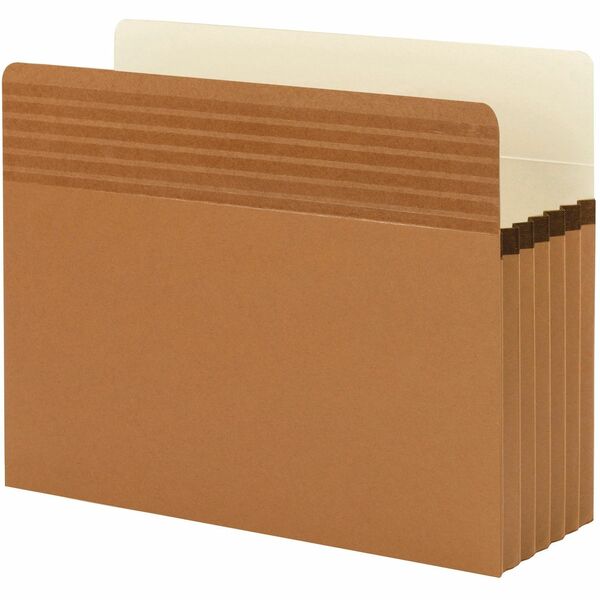 Smead Easy Grip® File Pocket, Straight-Cut Tab, 5-1/4" Expansion, Letter Size, Redrope, 10 per Box (73209) - 8 1/2" x 11" - 5 1/4" Expansion - Redrope - Redrope - 30% Recycled