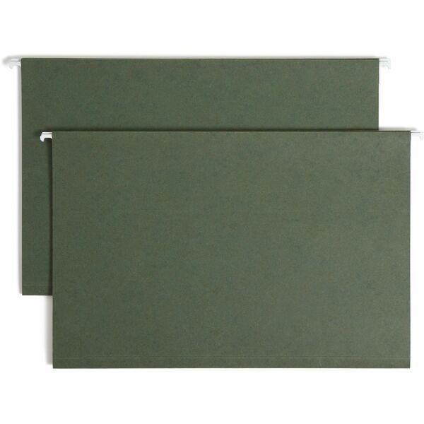 Smead Legal Recycled Hanging Folder - 1" Folder Capacity - 8 1/2" x 14" - 1" Expansion - Pressboard - Standard Green - 10% Recycled - 25 / Box