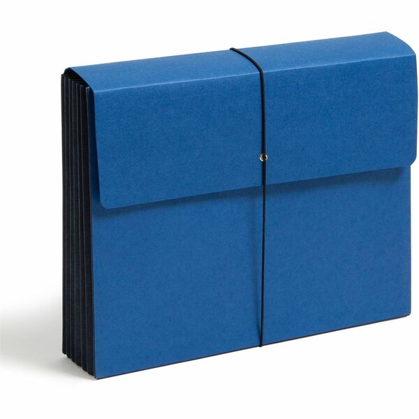 Smead Letter Recycled File Wallet - 8 1/2" x 11" - 5 1/4" Expansion - Navy - 10% Recycled - 1 Each