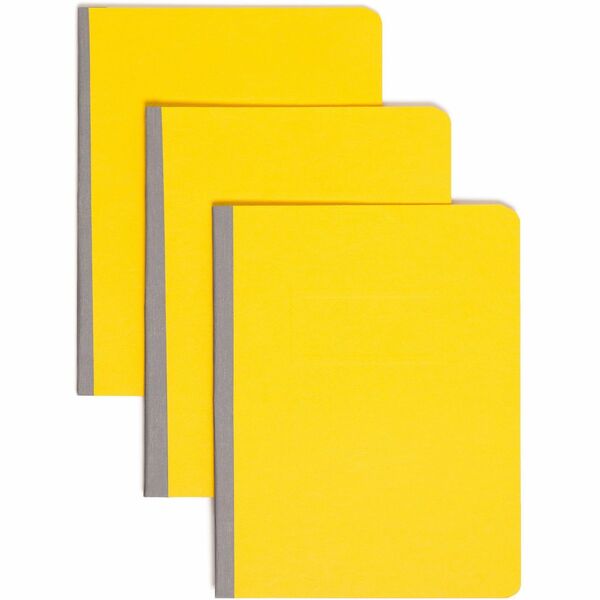 Smead Premium Pressboard Letter Recycled Fastener Folder - 3" Folder Capacity - 8 1/2" x 11" - 3" Expansion - 1 Fastener(s) - Pressboard - Yellow - 100% Recycled - 1 Each