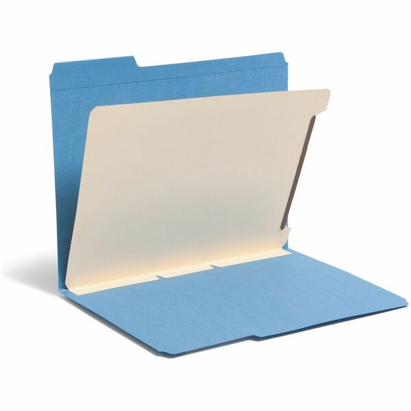 Smead Self-Adhesive Folder Dividers with Twin-Prong Fastener - For Letter 8 1/2" x 11" Sheet - Manila - Manila - 100 / Box