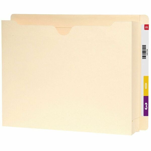 Smead Straight Tab Cut Letter Recycled File Jacket - 8 1/2" x 11" - 2" Expansion - Manila - 10% Recycled - 25 / Box