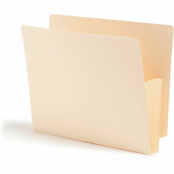Smead Straight Tab Cut Letter Recycled File Pocket - 8 1/2" x 11" - 400 Sheet Capacity - 3 1/2" Expansion - Manila - 10% Recycled - 25 / Box