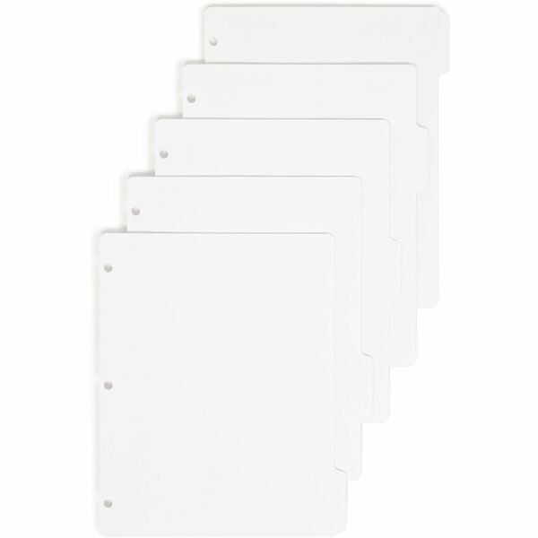 Smead Three-Ring Binder Index Dividers - Letter - 8.50" Width x 11" Length - White Divider - Recycled - 20 / Box