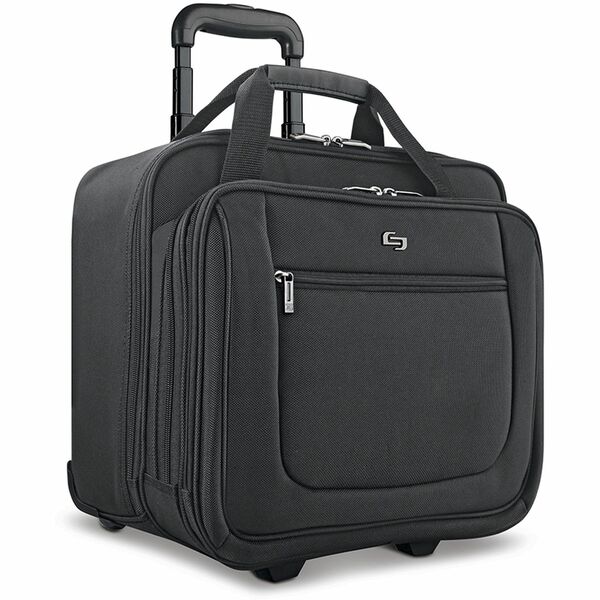 Solo Classic Carrying Case (Portfolio) for 17.3" Notebook - Black - Polyester Body - Handle - 14" Height x 16.8" Width x 5" Depth - 1 Each
