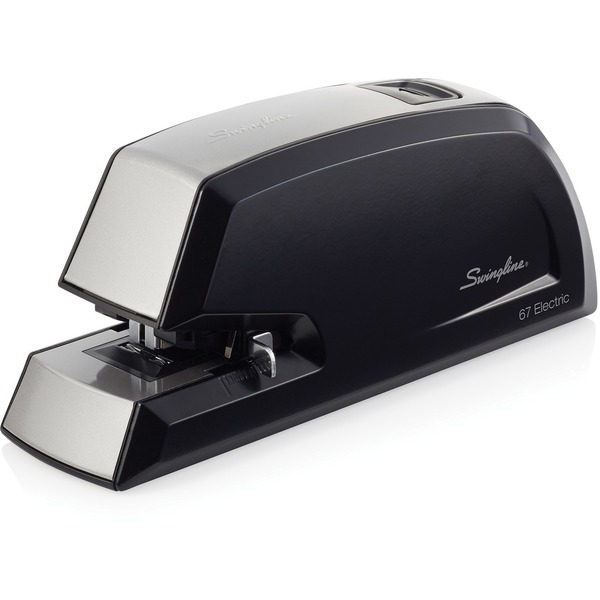 Swingline Commercial Electric Stapler - 20 of 20lb Paper Sheets Capacity - 210 Staple Capacity - Full Strip - 1/4" Staple Size - 1 Each - Black - Plastic