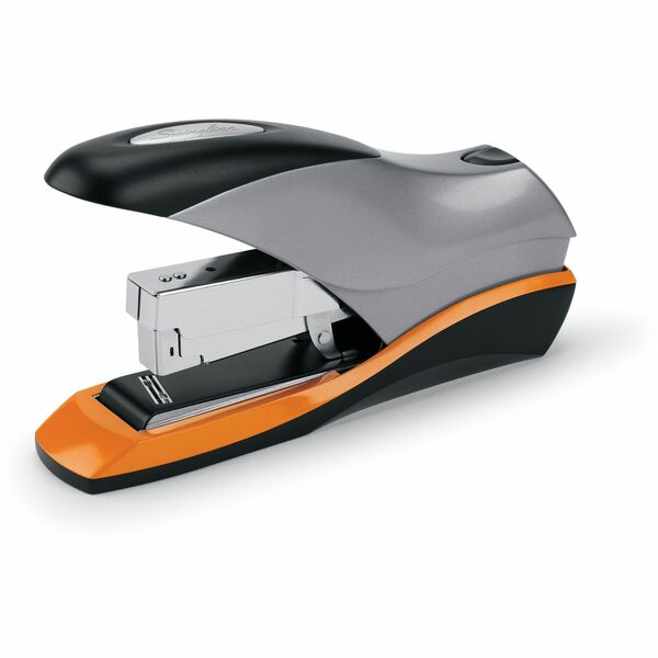 Swingline Optima 70 Desk Stapler - 70 of 20lb Paper Sheets Capacity - 105 Staple Capacity - Half Strip - 3/8" Staple Size - Front Loading - 1 Each - Silver, Black - Metal