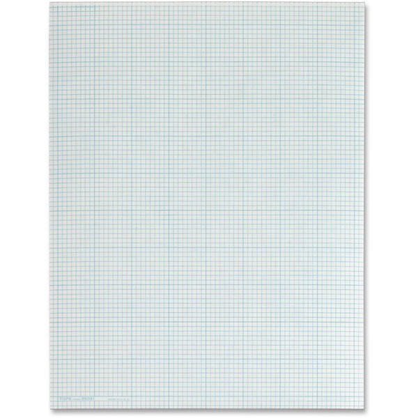 TOPS Quad Ruling Cross Section Pad - Letter - 50 Sheets - Glue - Both Side Ruling Surface - 20 lb Basis Weight - Letter - 8 1/2" x 11" - 0.22" x 11" x 8.5" - White Paper - Printed, Dual Sided, Smear Resistant, Bond Paper, Acid-free, Sturdy Back, Sturdy Cover - 1 / Pad