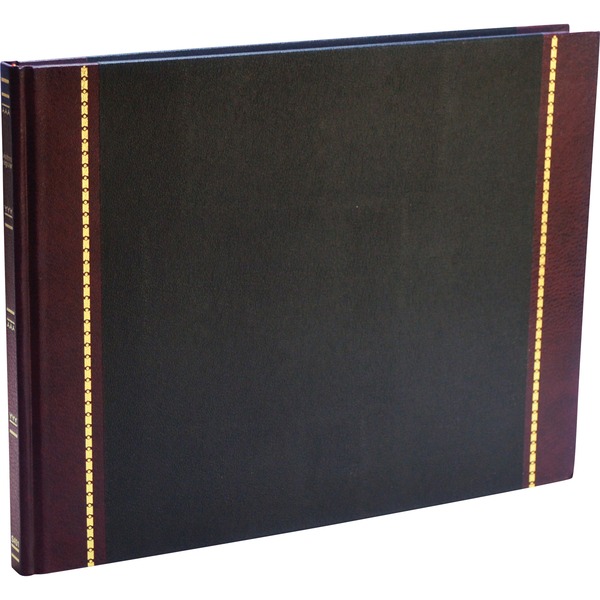 Wilson Jones Visitors Register Book - 104 Sheet(s) - Letter - 12.25" x 9.50" Sheet Size - 5 Columns per Sheet - Black, Red, Blue Print Color - Red, Black Cover - 1 Each