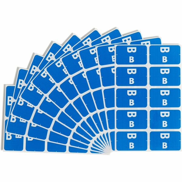 Smead AlphaZ ACCS Color-Coded Labels - "B" - 1" Width x 1 5/8" Length - Dark Blue - 10 / Sheet - 100 / Pack