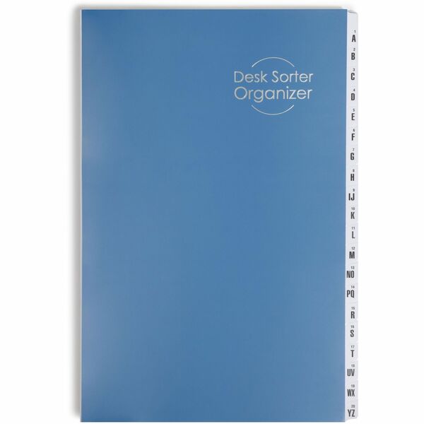Smead Desk File/Sorter - 20 x Divider(s) - Character - A-Z - Legal - 8.50" Width x 14" Length - Blue Divider - Recycled - 1 Each