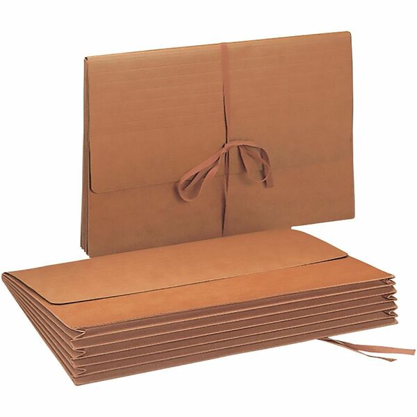 Smead Legal Recycled File Wallet - 8 1/2" x 14" - 5 1/4" Expansion - Redrope - Redrope - 30% Recycled - 1 Each