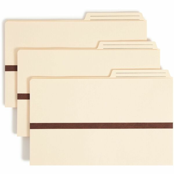 Smead Manila File Pockets with 2/5-Cut Tab - Legal - 8 1/2" x 14" Sheet Size - 1" Expansion - 2/5 Tab Cut - 11 pt. Folder Thickness - Manila - Recycled - 1 Each