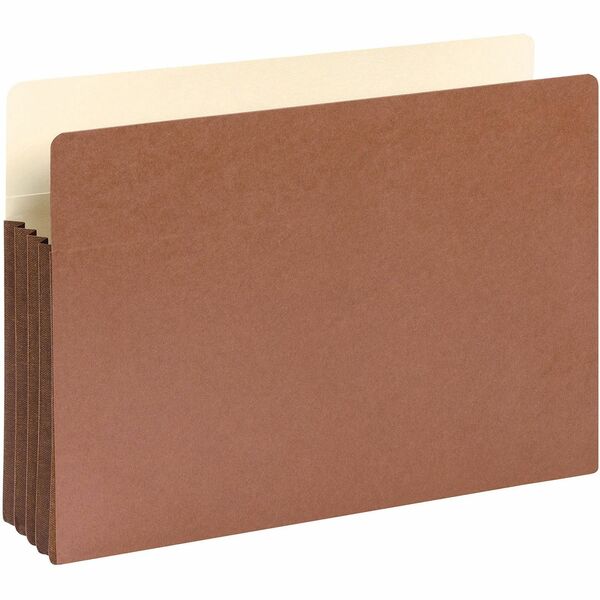 Smead Straight Tab Cut Legal Recycled File Pocket - 8 1/2" x 14" - 3 1/2" Expansion - Top Tab Location - Redrope - Redrope - 30% Recycled - 10 / Box