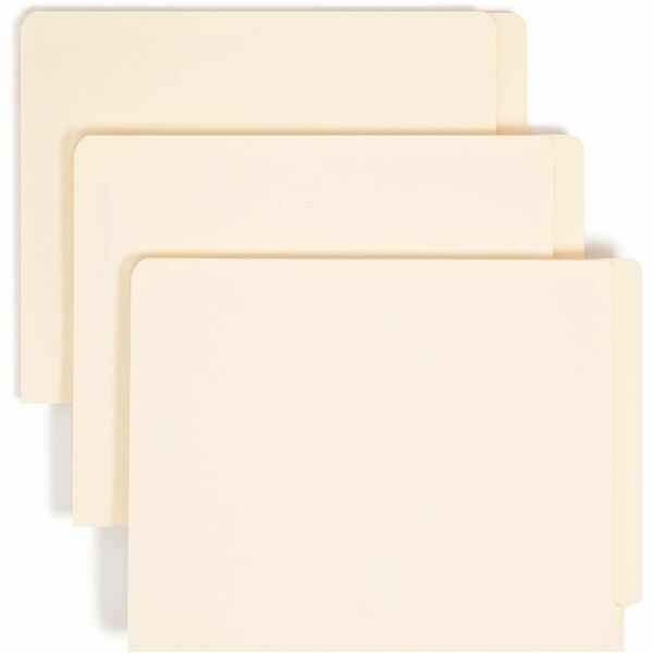 Smead Straight Tab Cut Letter Recycled Fastener Folder - 8 1/2" x 11" - 3/4" Expansion - 1 x 2B Fastener(s) - 2" Fastener Capacity for Folder - End Tab Location - Manila - 10% Recycled - 50 / Box