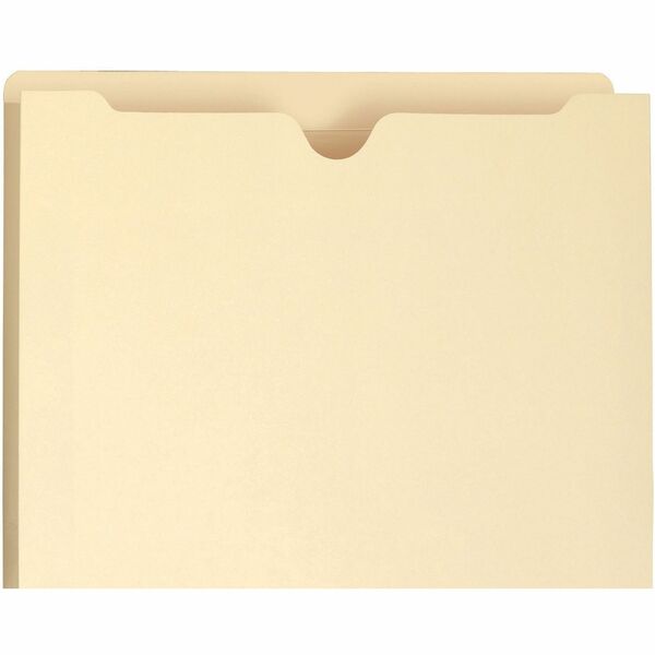 Smead Straight Tab Cut Letter Recycled File Jacket - 8 1/2" x 11" - 1 1/2" Expansion - Manila - 10% Recycled - 50 / Box