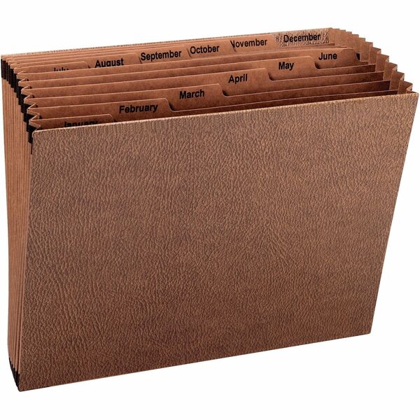 Smead TUFF® Expanding File, Monthly (Jan.-Dec.) 12 Pockets, Letter Size, Redrope-Printed Stock (70488) - 8 1/2" x 11" - 7/8" Expansion - 12 Pocket(s) - Redrope - 30% Recycled - 1 Each