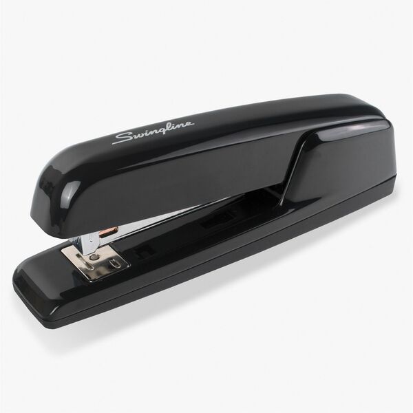 Swingline 747 Business Stapler - 25 of 20lb Paper Sheets Capacity - 210 Staple Capacity - Full Strip - 1/4" Staple Size - 3.63" Throat Depth - 1 Each - Black - Metal, Die-cast
