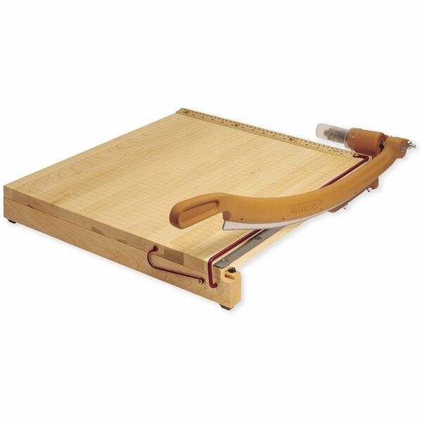 Swingline ClassicCut Ingento Guillotine Trimmer - 15 Sheet Cutting Capacity - 24" Cutting Length - 24" Blade Length - Long Lasting, Dual Scale Ruler, Safety Guard, Alignment Grid, Locking Latch, Durable, Heavy Duty - Steel, Die-cast Metal, Wood - Maple - 24.3" Length - 1 Each