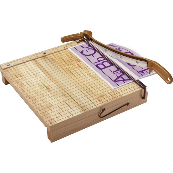Swingline ClassicCut Ingento Guillotine Trimmer - Cuts 15Sheet - 12" Cutting Length - 0.8" Height x 12.8" Width - Steel Spring, Die-cast Metal Arm, Wood - Maple