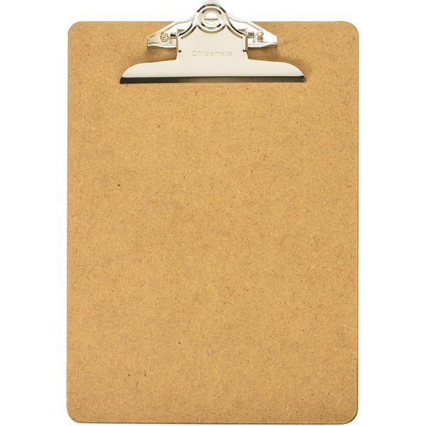 Officemate Recycled Hardboard Clipboard - 1" Clip Capacity - 9" x 12 1/2" - Clamp - Hardboard - Brown - 1 Each