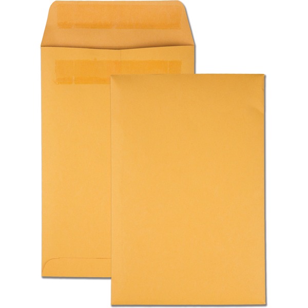 Quality Park 6 x 9 Catalog Mailing Envelopes with Redi-Seal® Self-Seal Closure - Catalog - #1 - 6" Width x 9" Length - 28 lb - Self-sealing - 100 / Box - Kraft