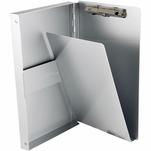 Saunders Snapak Side-open Storage Form Holder - 0.50" Clip Capacity - Storage for 30 Sheet - Side Opening - 5 21/32" x 9 1/2" - Aluminum - Silver - 1 Each