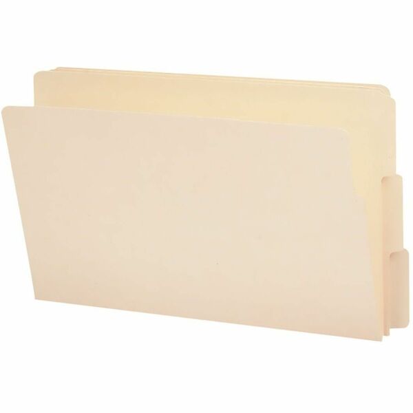 Smead End Tab Manila Folders with Shelf-Master® Reinforced Tab - Legal - 8 1/2" x 14" Sheet Size - 3/4" Expansion - 1/3 Tab Cut - Assorted Position Tab Location - 11 pt. Folder Thickness - Manila - 10% Recycled - 100 / Box
