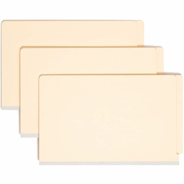 Smead Legal Recycled Classification Folder - 8 1/2" x 14" - 2" Expansion - 2 x 2B Fastener(s) - 2" Fastener Capacity for Folder - End Tab Location - 2 Divider(s) - Pressboard - Manila - 10% Recycled - 10 / Box