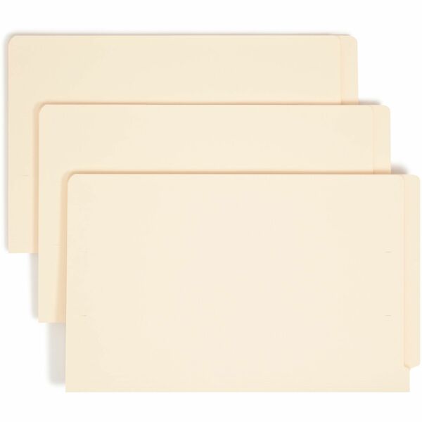 Smead Shelf-Master Straight Tab Cut Legal Recycled End Tab File Folder - 8 1/2" x 14" - 3/4" Expansion - Manila - 10% Recycled - 100 / Box
