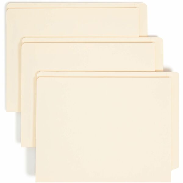 Smead Straight Tab Cut Letter Recycled Fastener Folder - 8 1/2" x 11" - 3/4" Expansion - 1 x 2B Fastener(s) - 2" Fastener Capacity for Folder - 1 Inside Front Pocket(s) - Manila - 10% Recycled - 50 / Box