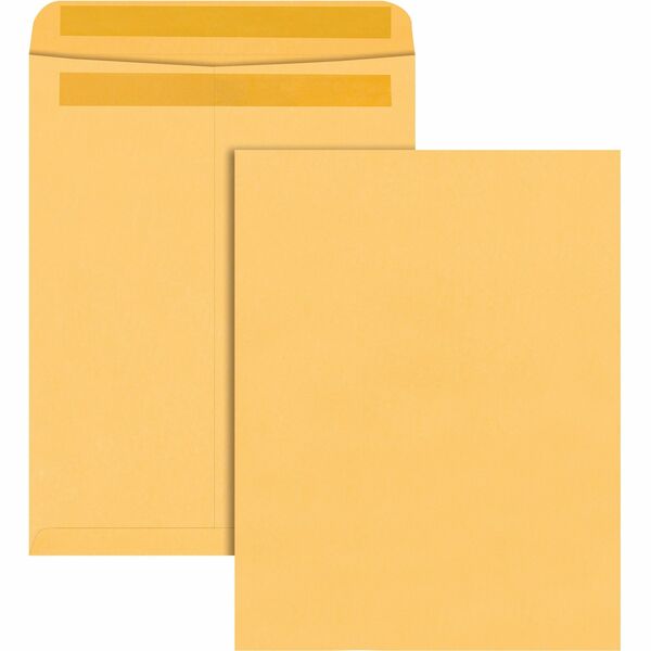 Quality Park 12 x 15-1/2 Catalog Envelopes with Self-Seal Closure - Catalog - #5-1/2 - 12" Width x 15 1/2" Length - 28 lb - Self-sealing - Kraft - 100 / Box - Kraft