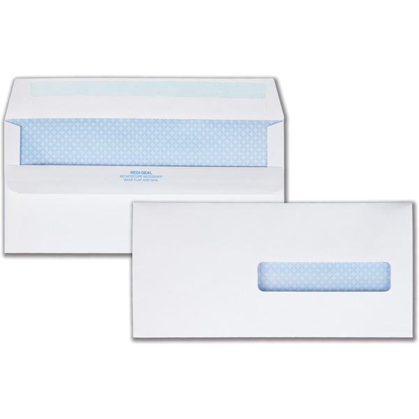 Quality Park Redi-Seal HCFA-1500 Claim Envelopes - Single Window - #10 1/2 - 4 1/2" Width x 9 1/2" Length - 24 lb - Self-sealing - Wove - 500 / Box - White