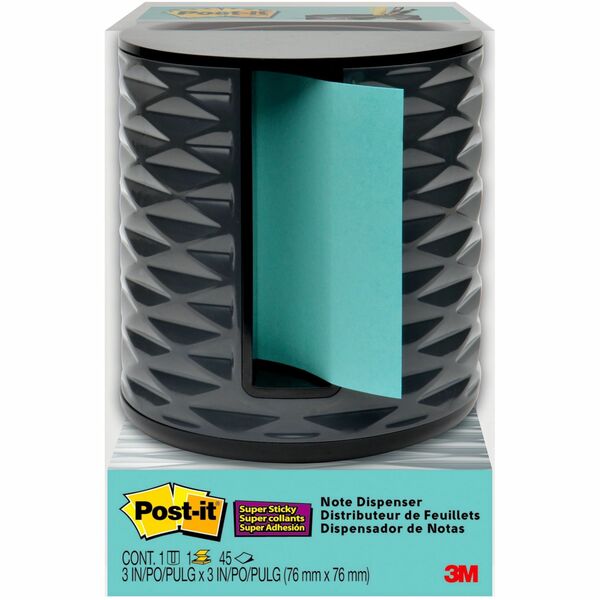 Post-it® Note Dispenser - 3" x 3" Note - Black