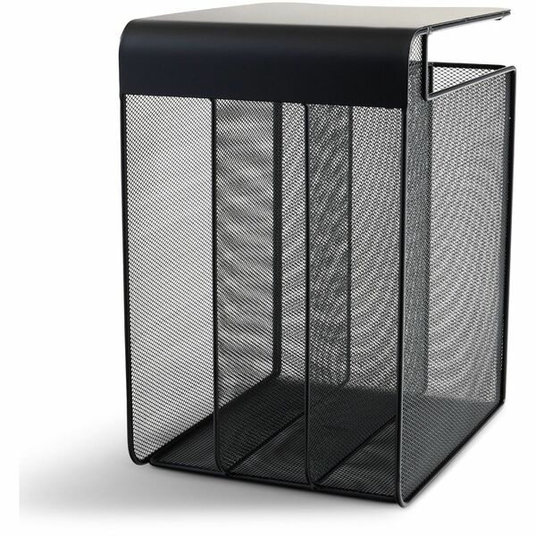 Safco Onyx Vertical Hanging Storage Organizer - 3 Compartment(s) - 11.8" Height x 14.8" Width x 5.3" Depth - Black - Steel - 1 Each