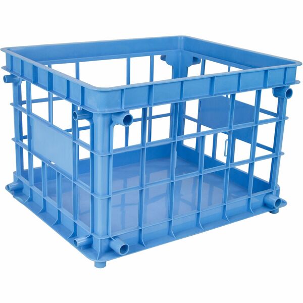 Storex Storage Crate - External Dimensions: 14.3" Width x 17.3" Depth x 11.2" Height - Stackable - Assorted - For File, Classroom Supplies - Recycled - 3 / Set