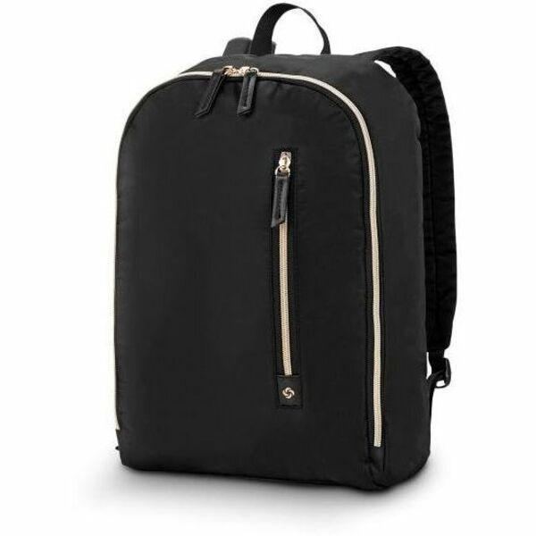 Samsonite Carrying Case (Backpack) for 14.1" Notebook, Tablet, Water Bottle, Umbrella, Accessories - Black - Water Resistant - Nylon Fabric, Polyurethane, Vinyl Body - Shoulder Strap, Handle - 15.8" Height x 11.4" Width x 3.9" Depth