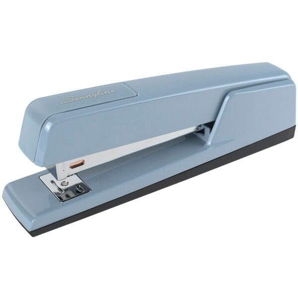Swingline 747 Classic Stapler - 20 of 20lb Paper Sheets Capacity - 210 Staple Capacity - Full Strip - 1/4" Staple Size - 1 Each - Sky Blue - Metal, Die-cast