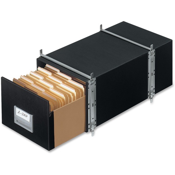 Bankers Box Staxonsteel File Storage Drawer System - Legal - Internal Dimensions: 15" Width x 24" Depth x 10.50" Height - External Dimensions: 17" Width x 25.5" Depth x 11.1" Height - Media Size Supported: Legal - Interlocking Closure - Heavy Duty - Stackable - Steel - Black, Blue - For File - Recycled - 6 / Carton
